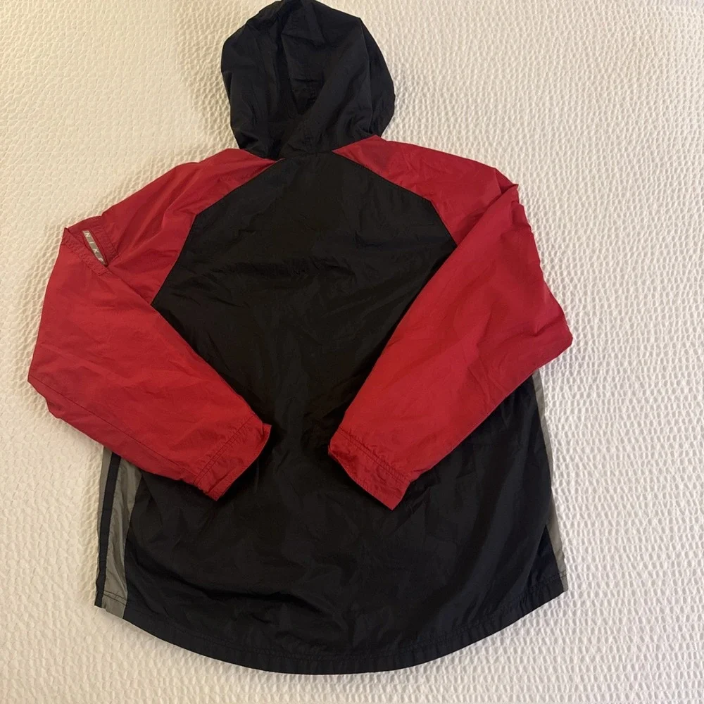 VTG Nike Nylon Windbreaker Jacket Men's XL Full Zip Red/Black/Gray - Picture 9 of 10